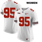 Women's NCAA Ohio State Buckeyes Blake Haubeil #95 College Stitched No Name Authentic Nike White Football Jersey JT20B88QL